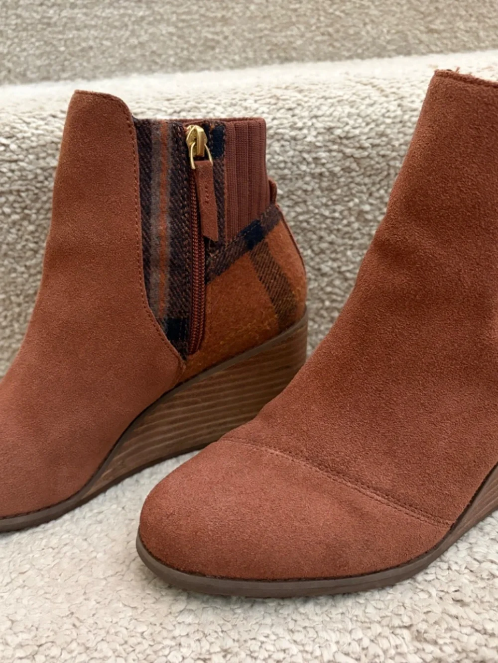 TOMS Bootie with plaid